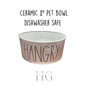 Rae Dunn HANGRY 8” Pet Bowl